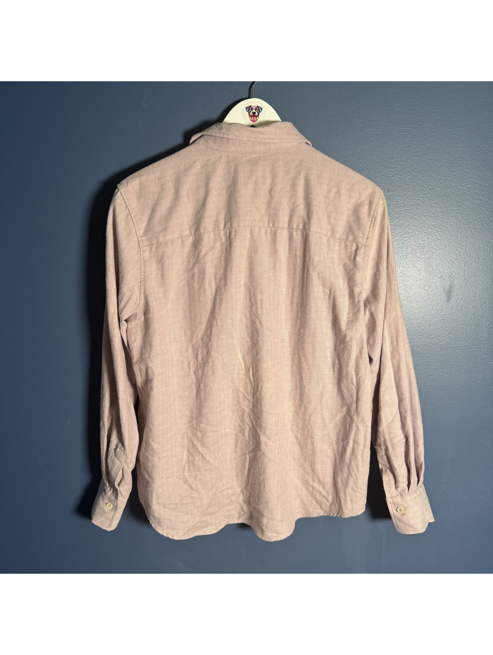 Marc O’Polo Women’s Organic Cotton Herringbone Shirt Size 36 Lilac Europe NWT - Picture 3 of 8